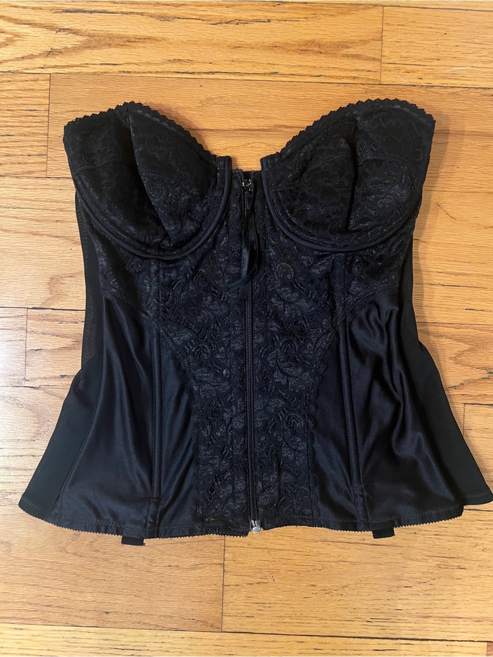 Frederick's of Hollywood Black Lace Corset Top